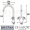 Bristan Rio Kitchen Sink Mixer Tap Dimensions